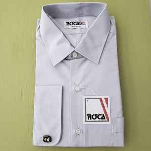 Roca Mens Light Grey Dress Shirt